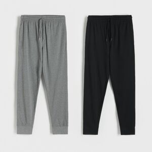 Reserved - Súprava 2 pyžamových nohavíc - Čierna