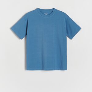 Reserved - Oversize bavlnené tričko - Modrá