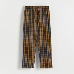 Reserved - Kárované pyžamové nohavice - Žltá