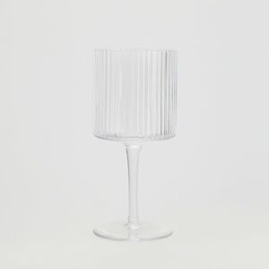 Reserved - Vrúbkovaný pohár na víno - Biela