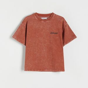 Reserved - Oversize tričko s vypraným efektom - Bordový