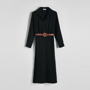 Reserved - Šaty s retiazkovým opaskom - Čierna