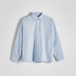 Reserved - Oversize bavlnená košeľa - Modrá