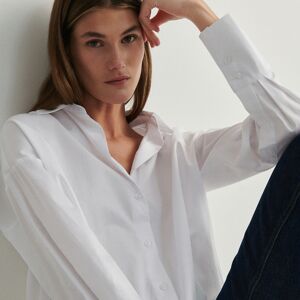 Reserved - Oversize bavlnená košeľa - Biela