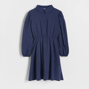 Reserved - Modalové šaty - Tmavomodrá