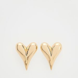 Reserved - Zlaté náušnice nepravidelného tvaru s motívom srdca - Zlatá
