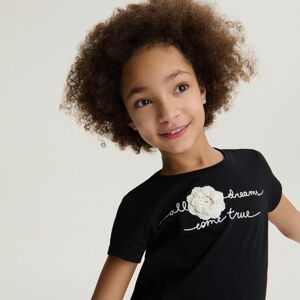 Reserved - Bavlnené tričko s aplikáciou - Čierna