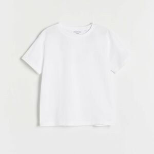 Reserved - Bavlnené basic tričko - Biela