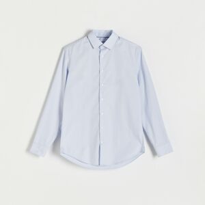Reserved - Košeľa slim s mikropotlačou - Modrá