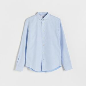 Reserved - Bavlnená košeľa regular fit - Modrá