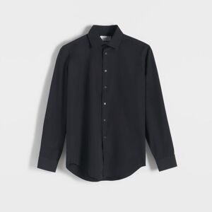 Reserved - Pásikavá košeľa slim fit - Čierna